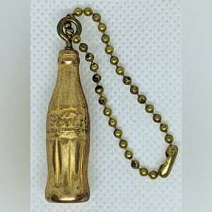VINTAGE 1936's Coca Cola 50th Anniversary Gift with Brass Key Chain.